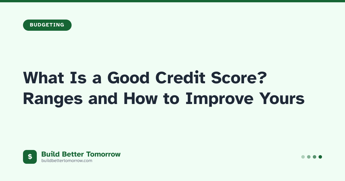 What Is a Good Credit Score? Ranges and How to Improve Yours